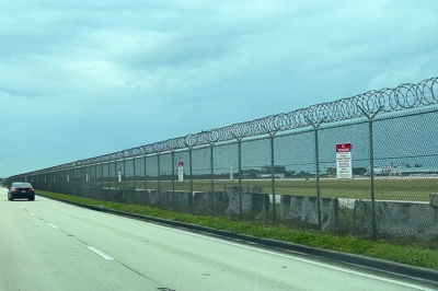Airport perimeter fence